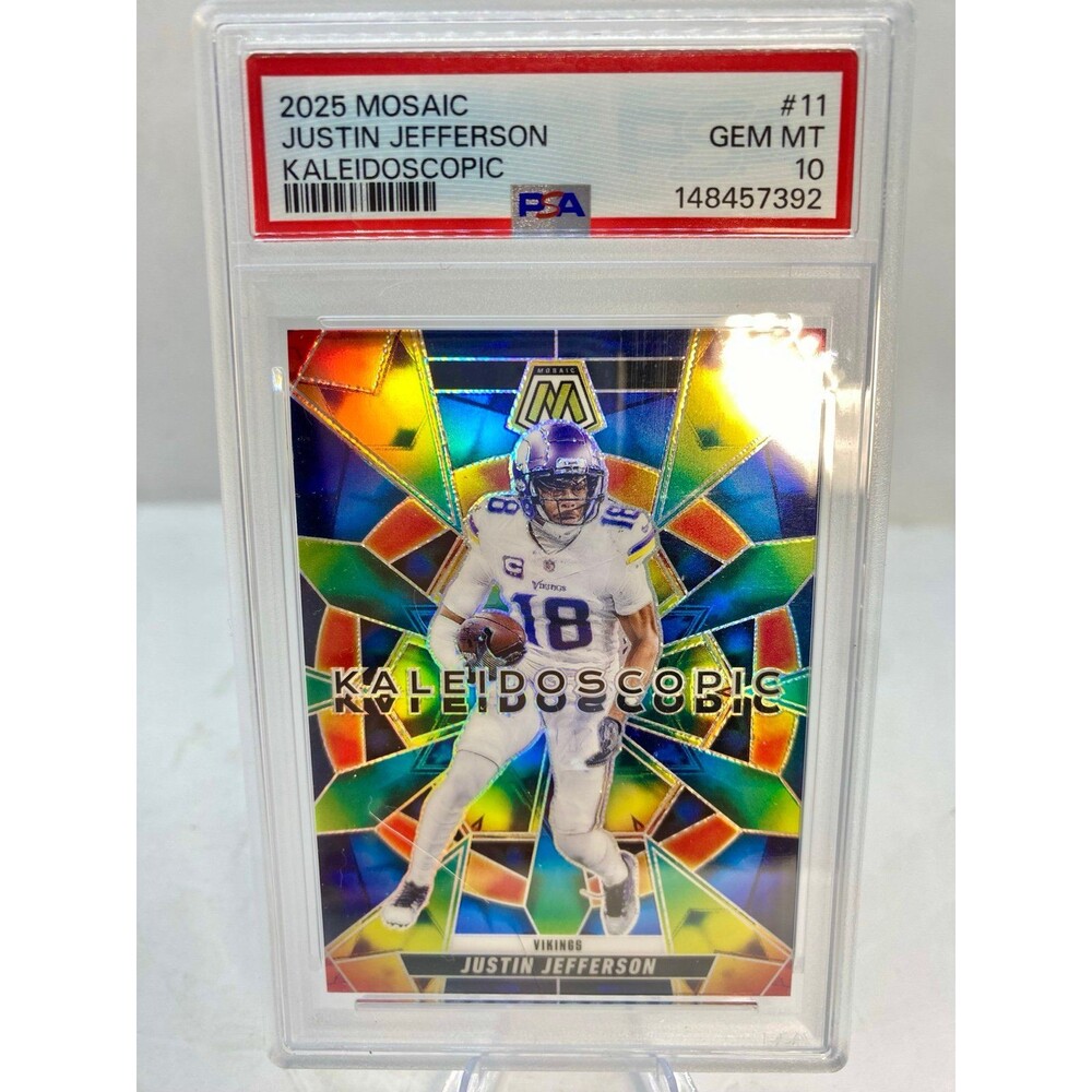 2025 Panini Mosaic Justin Jefferson #11 Kaleidoscopic PSA 10 SSP Gem Mint